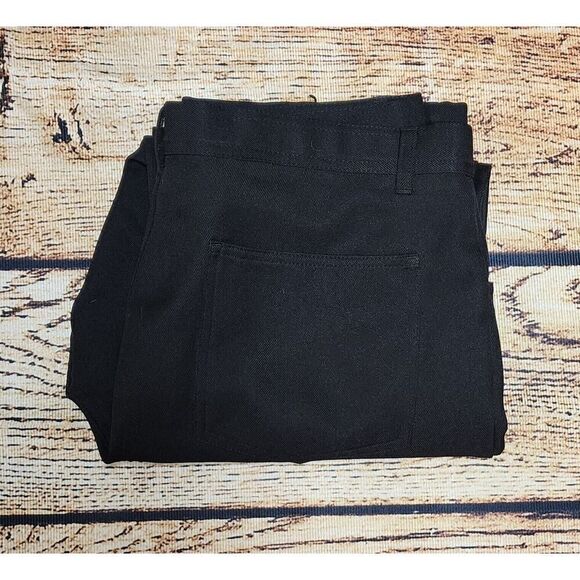 Vintage JOHN BLAIR Mens Pants 38x30 Black Slacks Polyester Western Stitch Pocket - Picture 8 of 9